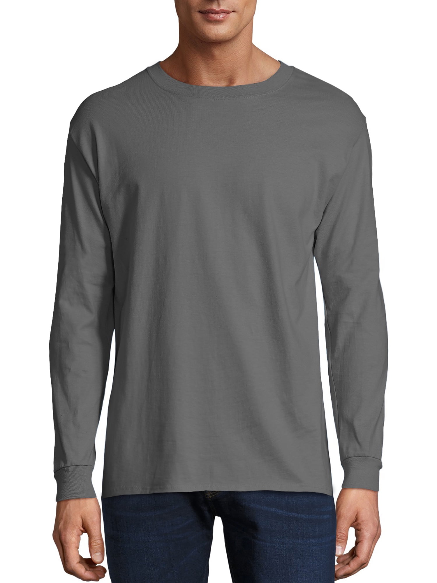 Hanes Men's and Men's Premium Long Sleeve T-Shirt, Up To - Walmart.com