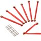 thumbnail image 3 of Enlace de Barra de Enlace Perfecl Conjunto de Enlaces de Aluminio con Protección de Chasis para 1/24 RC Crawler rojo, 3 of 5