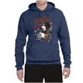 thumbnail image 2 of Wild Bobby, Biker Betty Boop Wild One MC Motorcycle Betty Boop Unisex Hoodie Sweatshirt, Vintage Heather Navy, 3X-Large, 2 of 5