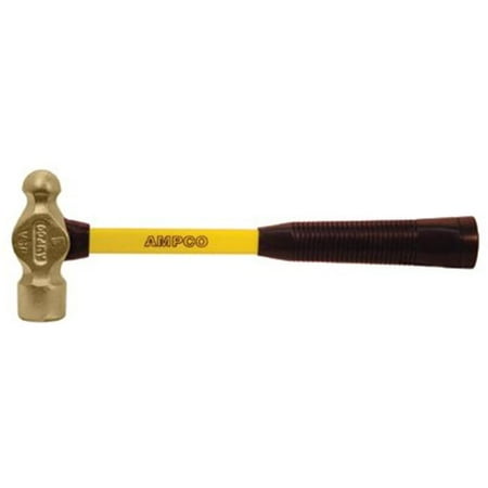 

Ampco Safety Tools 065-H-2FG 1 Lb. Ballpeen Hammer W-Fbg Handle