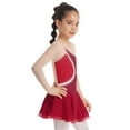 thumbnail image 3 of iiniim Kids Girls Shiny Long Sleeve Figure Ice Skating Dress Mesh Splice Roller Skating Gymnastic Dance, 3 of 7