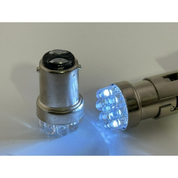 Rebaydo 2pcs 1158 BA15D LED Bulb 6 Volt AC or DC (Color:White 6000K;)