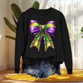 thumbnail image 4 of Xuyuer Women's Carnival Printed Long Sleeved Round Neck Mardi Gras Sweatshirt Carnival Outfits Women Carnival Sweatshirts Fat Tuesday Fashionable Pullover Tops, 4 of 6