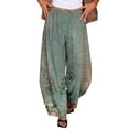 thumbnail image 3 of IMENGL Wide Leg Pants for Women Loose Barrel Baggy Elastic High Waist Comfy with Pockets Trousers Soft Women's Casual Cropped Pant,M-XXXL, 3 of 7