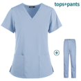 thumbnail image 1 of Ropa de trabajo unisex con cuello en V Trajes médicos Ropa Scrubs Tops Pantalones, 1 of 2