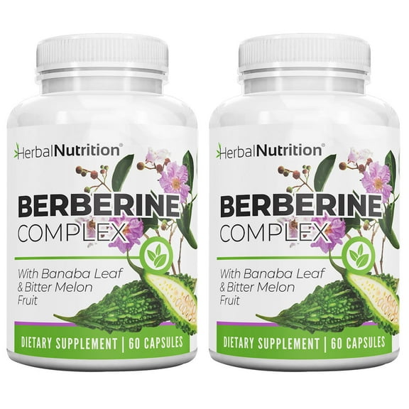 Berberine Complex 1250mg with Berberine HCL, Bitter Melon Extract and Banaba Leaf, Supports Glucose Metabolism, Immune Health & Weight Management