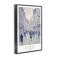 thumbnail image 3 of Stupell Industries Vintage Blue Paris Streets Black Framed Giclee Art, design by Petal Prints Design, 3 of 8