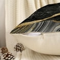 thumbnail image 2 of Black Gold Marble Throw Pillow Covers 18x18 Set of 2,Gold and Black Grey Linen Pillow Cases for Bedroom Sofa Couch, 2 of 6