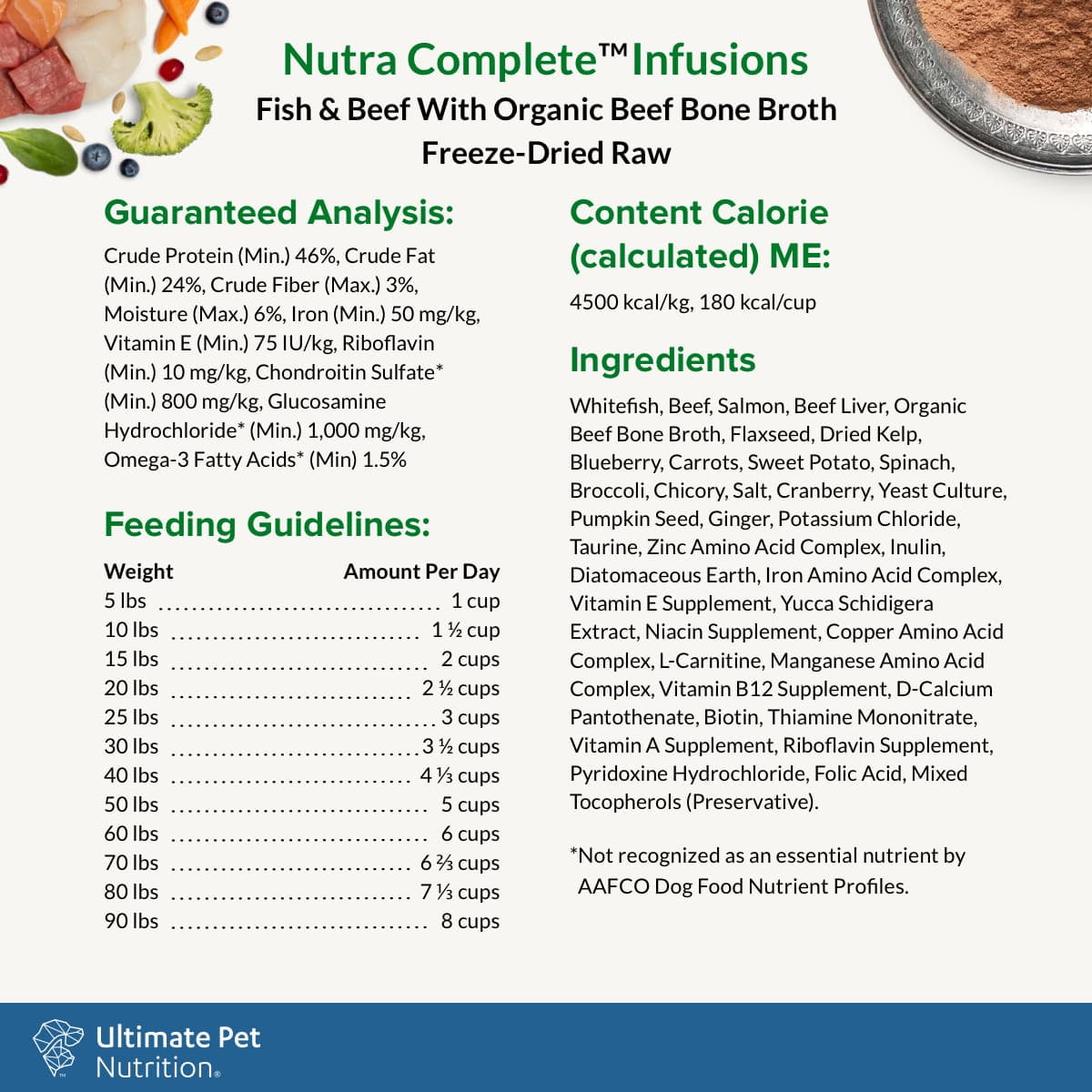 Ultimate Pet Nutrition Nutra Complete Plus Bone Broth Fish & Beef Dog Food 48 oz.