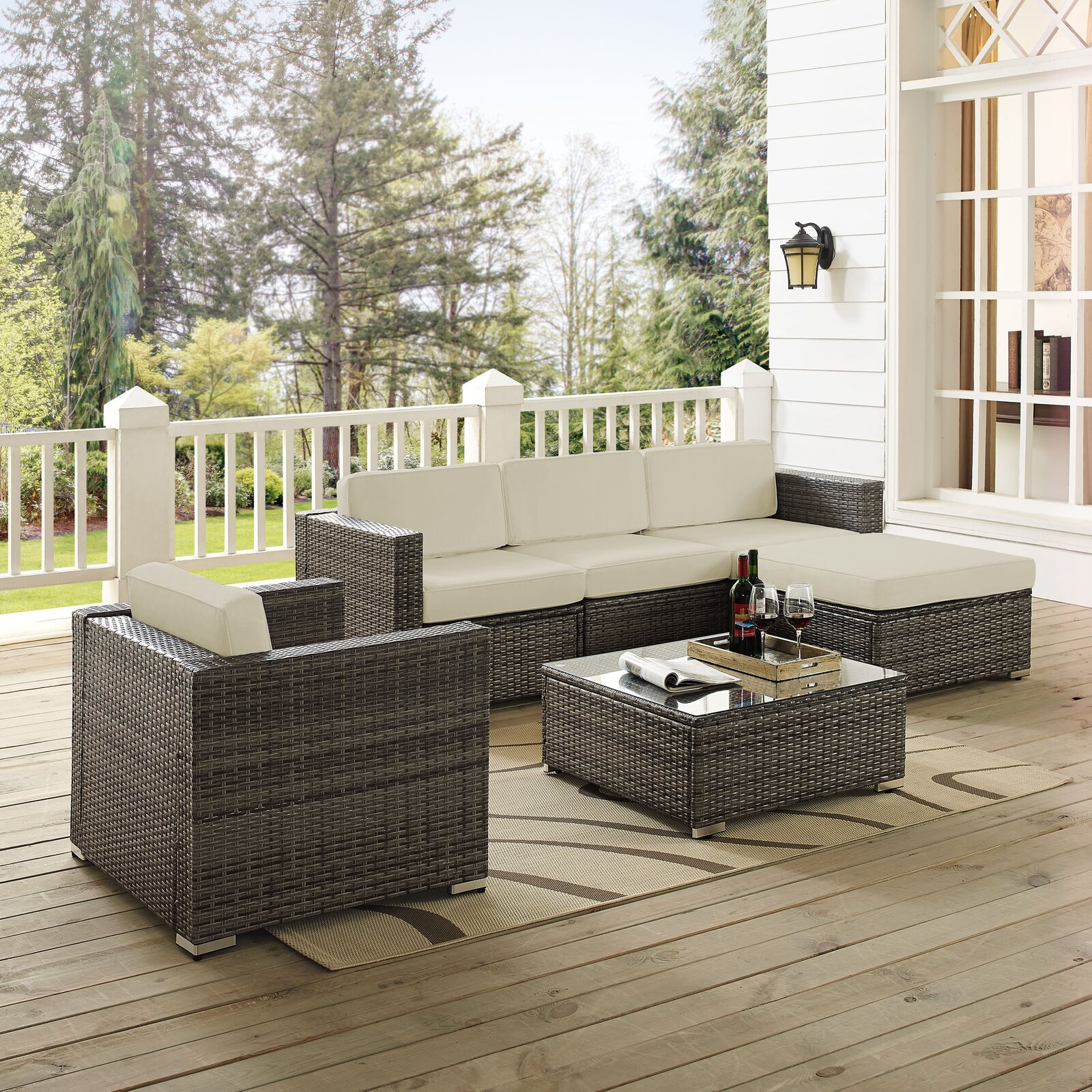 Carmelo 6 2024 piece rattan sectional