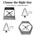 thumbnail image 4 of 24" Silver-Grey Sequin Christmas Tree Collar - 4-Piece Set, Sparkling Stand Cover for Festive Decor, 4 of 7