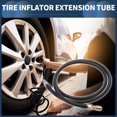 thumbnail image 3 of Unique Bargains 1pc 57.09inch Tire Inflator Extension Tube 1/4" Quick Plug Rubber Black for Car Motorcycle Bicycle, 3 of 6