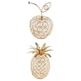 thumbnail image 1 of Estatua de fruta creativa de 2 piezas Soledad Figura de fruta de cristal, 1 of 9