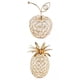 thumbnail image 1 of secretgardenu 2 Figuras Decorativas de Frutas de Cristal para Fiestas en Casa fruta y piña, 1 of 8