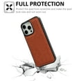 thumbnail image 2 of Allytechgroup Compatible with iPhone 15 Pro Max Case, PU Leather Slim Fit for Women Men Shockproof Protective Back Cover Phone Case for iPhone 15 Pro Max, Brown, 2 of 6
