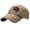 Khaki, variant on Men's Vintage Washed Distressed Denim Baseball Cap with Letter Patch Design Fashionable Trendy Street Hip Hop Trucker Hat Brick Red A