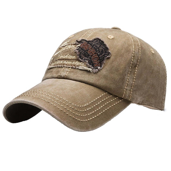 Bibifish Womens Burgundy Denim Baseball Cap Embroidered Patch Hat Contrast Stitching Soft Lightweight Casual Daily Leisure Outdoor Cap