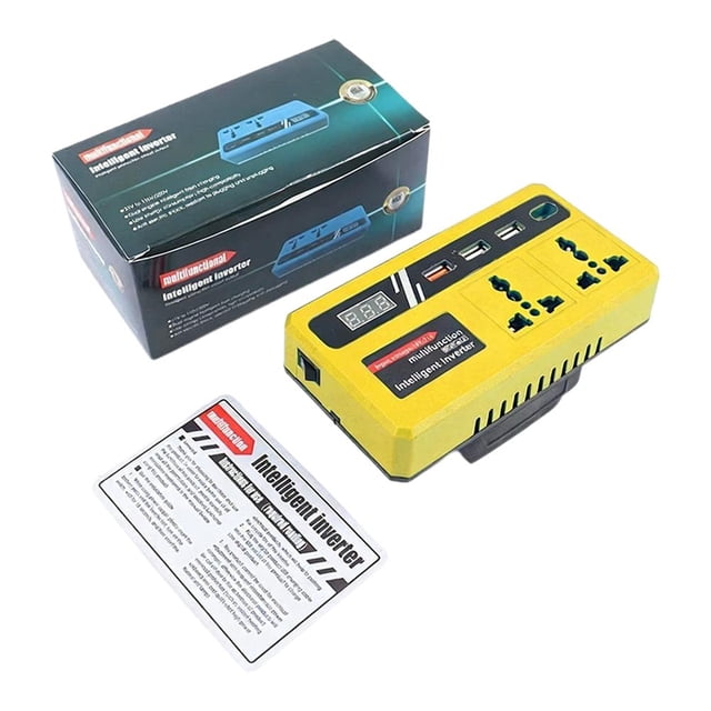 Agiufgs 150W Car Power Inverter, 220V AC Outlet & 3 USB Ports, Portable Charging Station for Road Trips & Power Outages