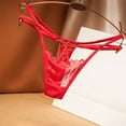 thumbnail image 2 of HAOTAGS Thong for Women,Moisture-Wicking Adjustable Waist Low Waist Lingerie Thongs Panties Red Free Size, 2 of 5