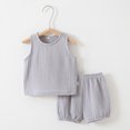 thumbnail image 4 of Birdeem Ensemble de Pyjama Bébé Été Respirant Col Rond en Coton Complet Shorts, 4 of 12
