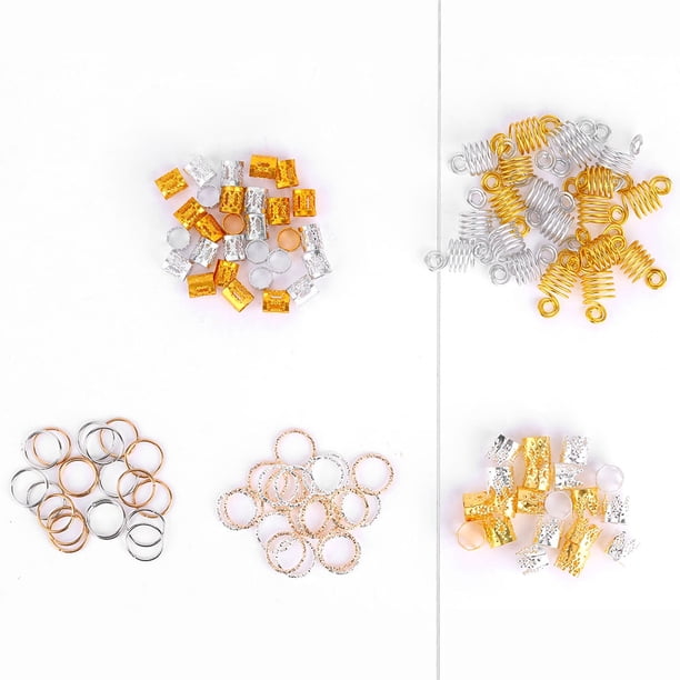 Anillos para trenzas de cabello, 110 piezas Anillos para trenzas de cabello Clips para trenzas de cabello Anillos para cabello con rastas Optimizados para la excelencia