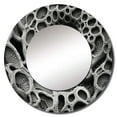 thumbnail image 2 of Designart "Monochromatic Serenity Of Corals" Coastal Coral Under Water Grey Large Round Mirror - Round Office Mirror Wall Decor - Coastal Round Printed Mirror - 29" x 29", 2 of 6