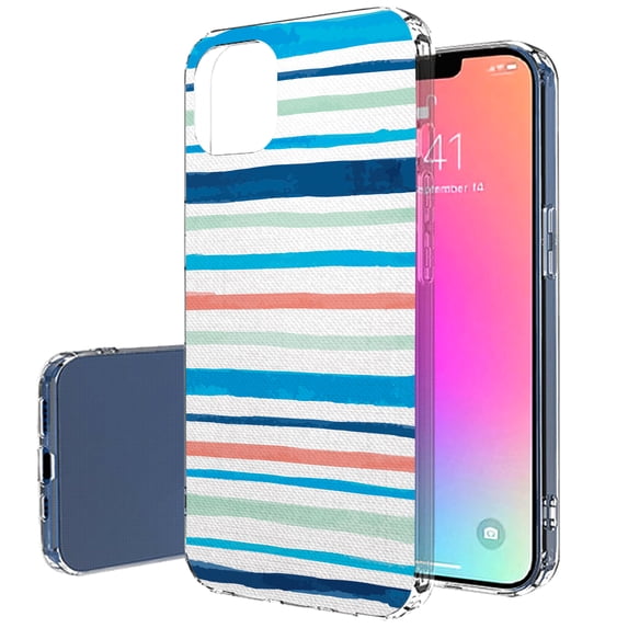 TalkingCase Slim Case for Apple iPhone 13 Pro, Slim Thin Gel Tpu Cover, Watercolor Lines Print, Light Weight, Flexible, Soft, Anti-Scratch, Printed in USA