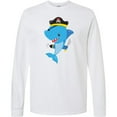 thumbnail image 3 of Inktastic Pirate Shark, Cute Shark, Little Shark, Blue Shark Long Sleeve T-Shirt, 3 of 5