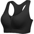 thumbnail image 1 of REJODA-Sports Bras for Women Full Support Front Zip Closure Compression Bras Post Surgery Wireless Racerback Sport Brassiere, 1 of 4
