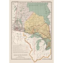 Historic Map - Ontario Manitoba Canada Boundaries - Chalifour 1915 - 23 x 32.58 - Vintage Wall Art