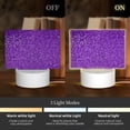 thumbnail image 3 of Cauagu Glitter Purple for Rectangle Acrylic Night Light - Acrylic Modern Bedside Light with LED Light Lamp Base - Decorative Night Lamp for Restaurant Bar Cafe Shop, 3 of 9