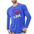 thumbnail image 4 of VBTAPA Valentines Day Funny Shirts for Men Novelty Holiday T-Shirt Long Sleeve Lounge Athletic Tees Blue XL, 4 of 5