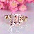 thumbnail image 2 of HeartsAndYou 2ct Natural Morganite & Diamond Ring Accents 100% REAL 14k SOLID Yellow Gold, 2 of 9
