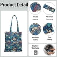 thumbnail image 5 of Botanical Jungle Leaves Shopping Bag - Spacious, Foldable & Eco-Friendly Reusable Tote, 5 of 5