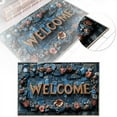 thumbnail image 1 of Hearth & Gear 3D Floral Print Doormat Set Modern Bath Rug And Entryway Carpet With High Absorbency Machine Washable Floor Mat For Bathroom Front Door Indoor D Fringe Plaid Blanket Blanket Cute Hand, 1 of 4