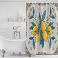 thumbnail image 4 of Yellow Lemon Bathroom Shower Curtains with Hooks, Summer Fruit Leaf Vintage Flower Medieval Waterproof Fabric Washable Shower Curtain for Home Hotel Bathtub Decor 36x72 Inch, 4 of 9