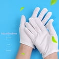 thumbnail image 1 of 24 guantes de algodón blanco, guantes de trabajo, guantes hidratantes cosméticos para manos secas, inspección de joyas y más, 1 of 6