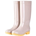 thumbnail image 5 of Womens Rain Boots Ankle Rain Boots Solid Color Casual Shoes Short Rain Boots Multi Color Matching Waterproof Non-Slip Mid-Tube Rain Boots West Coast Dopamine Color Shoes Everyday Rain Boots, 5 of 5