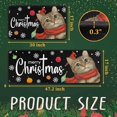 thumbnail image 3 of Blob Bigomi Cat Merry Christmas Kitchen Rugs Set of 2, Christmas Decorations for Home, Merry Xmas Rug Winter Mat Xmas Decor, Non-Slip Backing Low-Profile Kitchen Floor Mats (Black, 17"x47"+17"x30"), 3 of 6