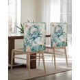 thumbnail image 5 of nqOlkjepod Teal Coastal Crab Chair Covers Set of 4, Decorative Chair Back Cover, Vintage Summer Beach Nautical Coral Dining Room Chair Slipcovers Removable Chair Protectors Covers for Party Banquet, 5 of 7