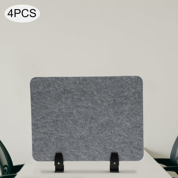 Modern Stand Up Clamp-on Acoustic Desk Divider Mounted Privacy Panel 15mm Grey