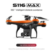 S116 Max Drone with Camera, HD FPV Drone , RC Quadcopter with Brushless Motor, Obstacle Avoidance, Waypoint Fly, One Key Take Off/Landing, 2 Batteries