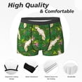 thumbnail image 2 of Men's Boxer Briefs, Cute Cartoon Cockatoo Parrot White Soft Comfy Mens Underwear Boxer Briefs Breathable With Widen Waist, 2 of 7