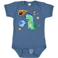 thumbnail image 3 of Inktastic Tyrannosaurus Rex Vs. Meteor Fun Space Dinosaur Boys or Girls Baby Bodysuit, 3 of 5
