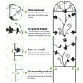 thumbnail image 3 of Urban Deco Trellis for Climbing Plants Outdoor 64"x17" Garden Trellis, Plant Trellis for Climbing Rose Vegetable Flower, Lawn, Backyard, Black Metal Trellis – Pack of 2, 3 of 8