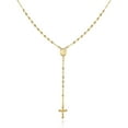 thumbnail image 5 of JUSIP 18K Gold Plated Virgin Mary Rosary Bead Cross Necklace, 5 of 5