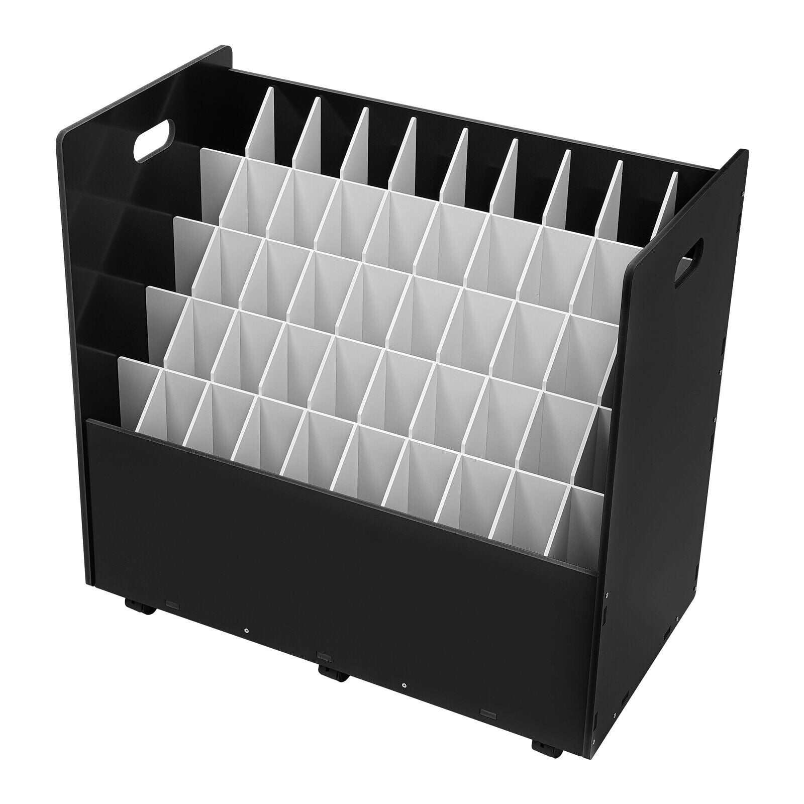 50-Slot Blueprint Organizer, Roll File Storage Holder Movable Roll File Cart