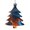 Christmas Tree Shape, variant on Angel Shape Christmas Wooden Hanging Ornaments, 6 Pcs, Xmas Tree Decor for Home Office with Blue Fire Flaming Wolf Cool Design