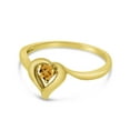 thumbnail image 3 of 10k Yellow Gold Round Citrine Heart Ring, 3 of 6