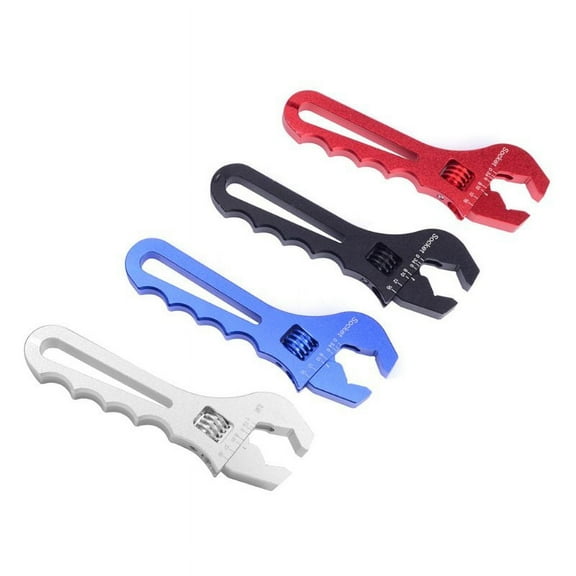 BE-TOOL 4 Pcs Wrench Spanner Adjustable AN3-16 Anti-Slip Grips Metal Hand Tool Universal